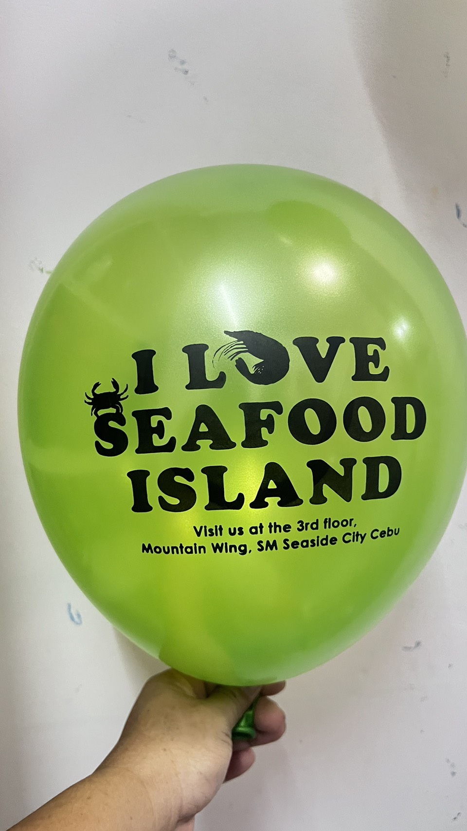 สกรีนลูกโป่ง I Love Seafood